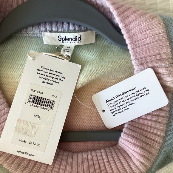NWT Splendid Adeline Rainbow Sweater Womens Size M 100% Wool  rainbow ombre whim - Picture 5 of 10